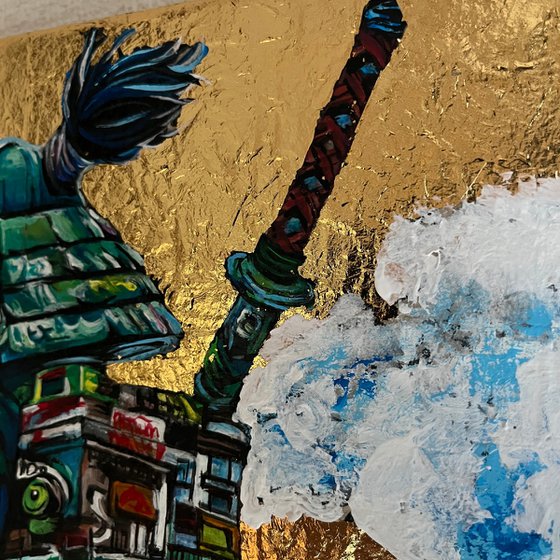 Street Art Samurai Girl