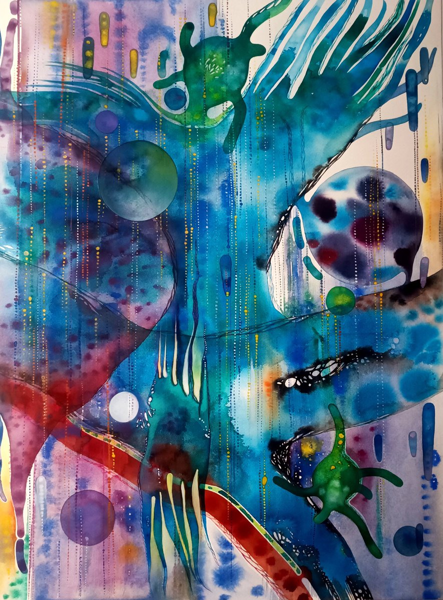 Organic Watercolour , Denso Leggero By Ilaria Finetti, 18 X 24, Artwork For Sale On Artfinder
