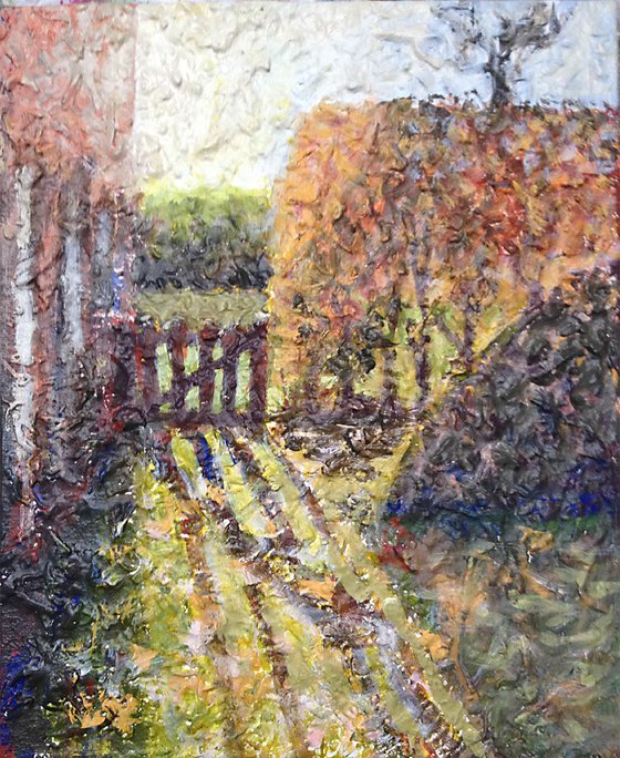 autumn garden fence