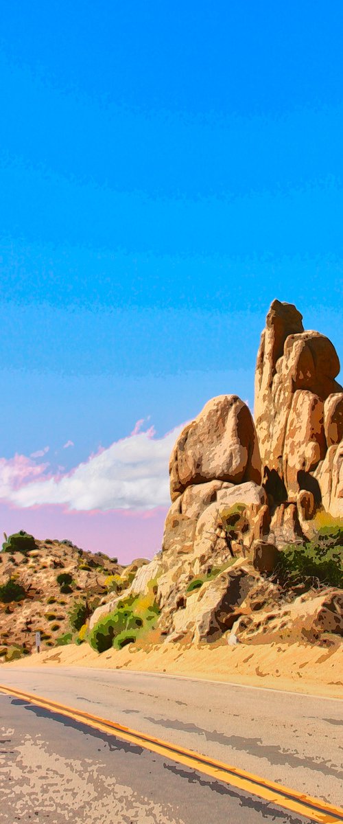 SEEING DOUBLE YELLOW Joshua Tree National Park CA by William Dey