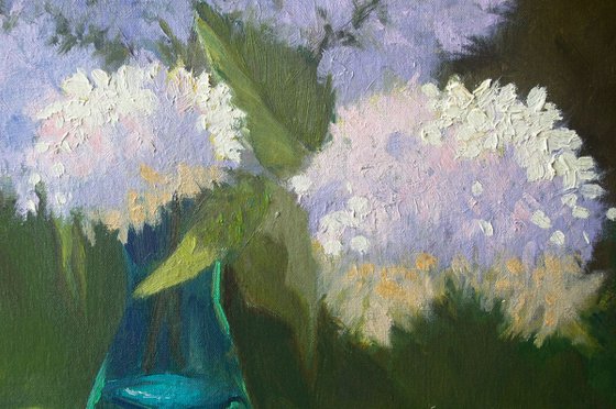 White Lilacs under the Sun - Still Life Painting