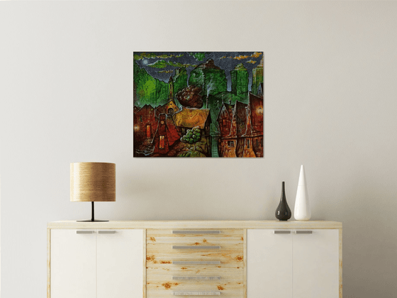 Night in a fairy tale 65x80cm ,Acrylic/canvas