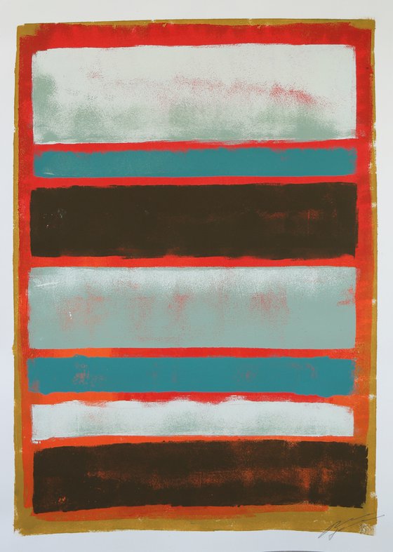 Red Stacked -  Art on paper - A2 - 42cmx59,4cm - Ronald Hunter 12A