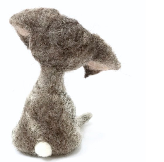 Carot, felted wool rabbit, Les Loufoques series