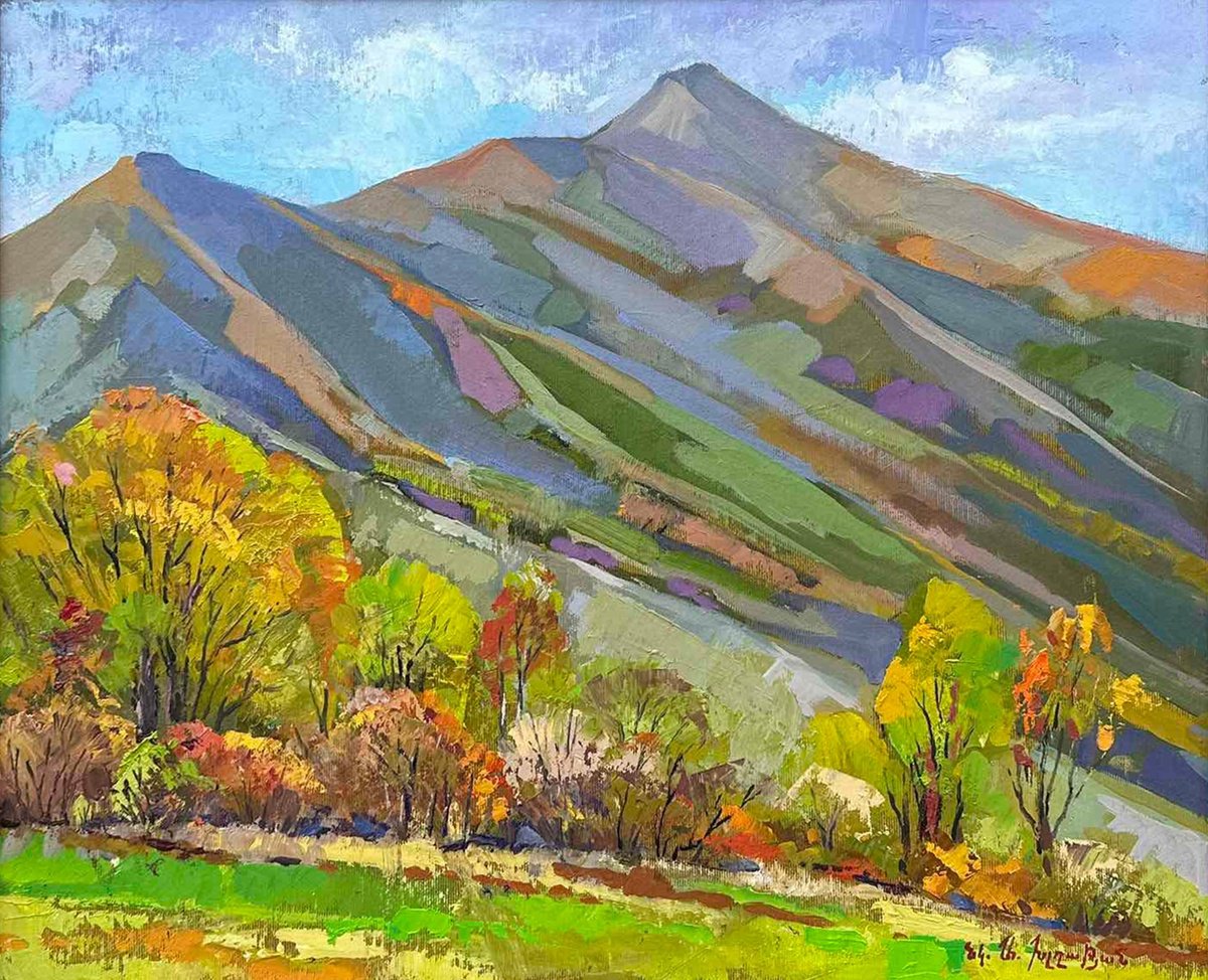 Mountains Of Odzun By Aramayis Khlghatyan, 20 X 16, Artwork For Sale On Artfinder