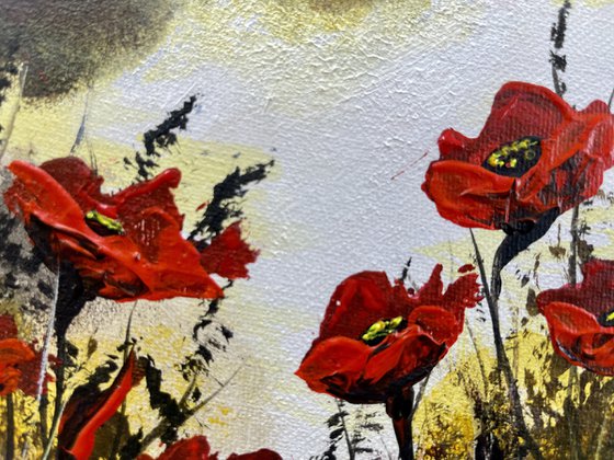 Textured Poppies