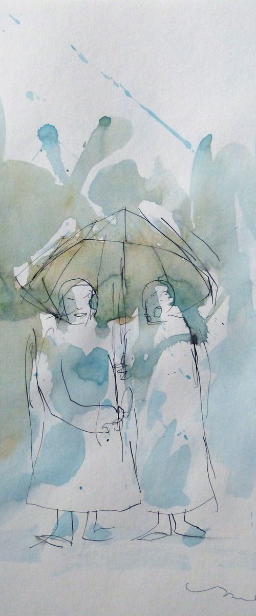 Umbrellas of Paris 3, 24x32 cm by Frederic Belaubre