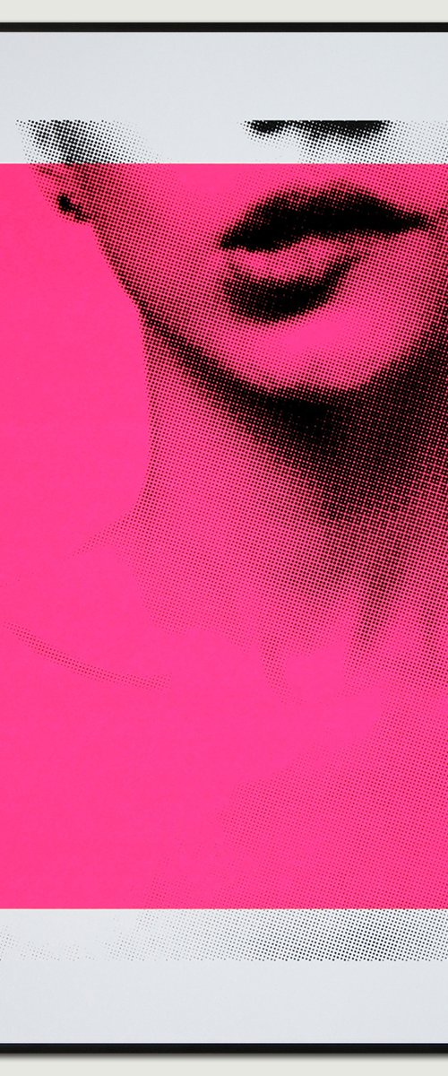 Biting lip in Neon Pink by ROCO Studio