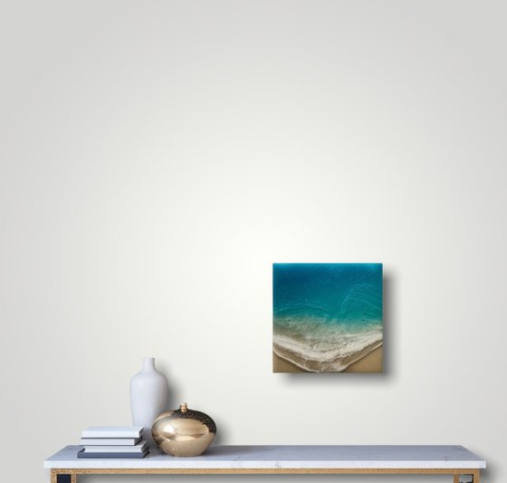 White Sand Beach - Tranquility - Seascape Painting Gift idea