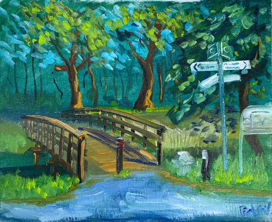 Small wooden bridge 2 Pleinair