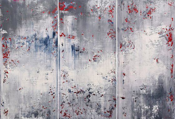 150x100cm. / Abstract triptych / Abstract 2128