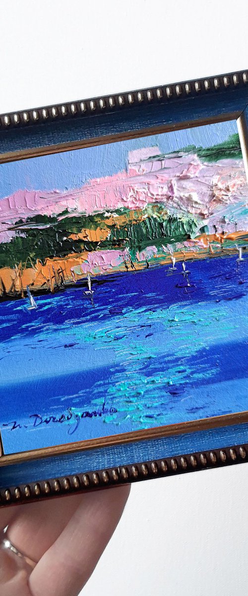 Abstract seascape painting by Nataly Derevyanko