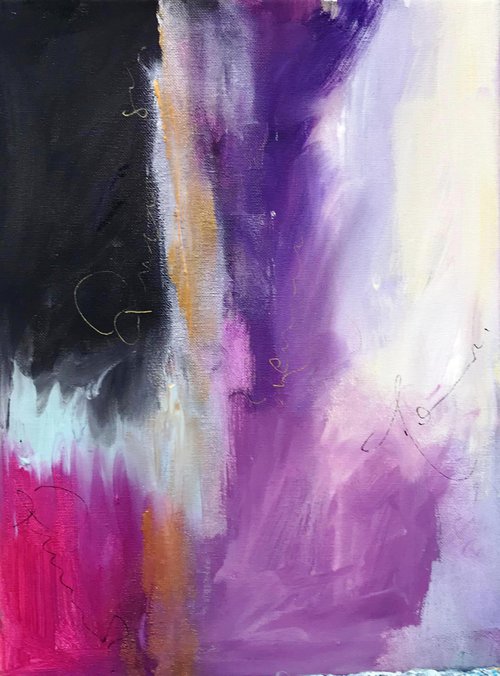 Abstract 'Love Letters' On Canvas by Maxine Anne  Martin