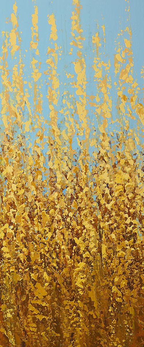 Nature's Gold - Abstract Field by Suzanne Vaughan