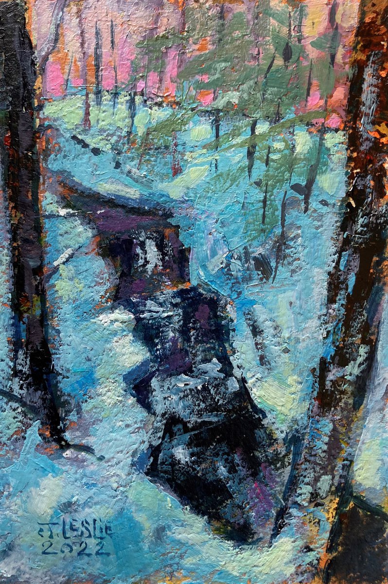  Frozen Ravine, Hillsdale, Ny By Jimmy Leslie, 4 X 6, Artwork For Sale On Artfinder