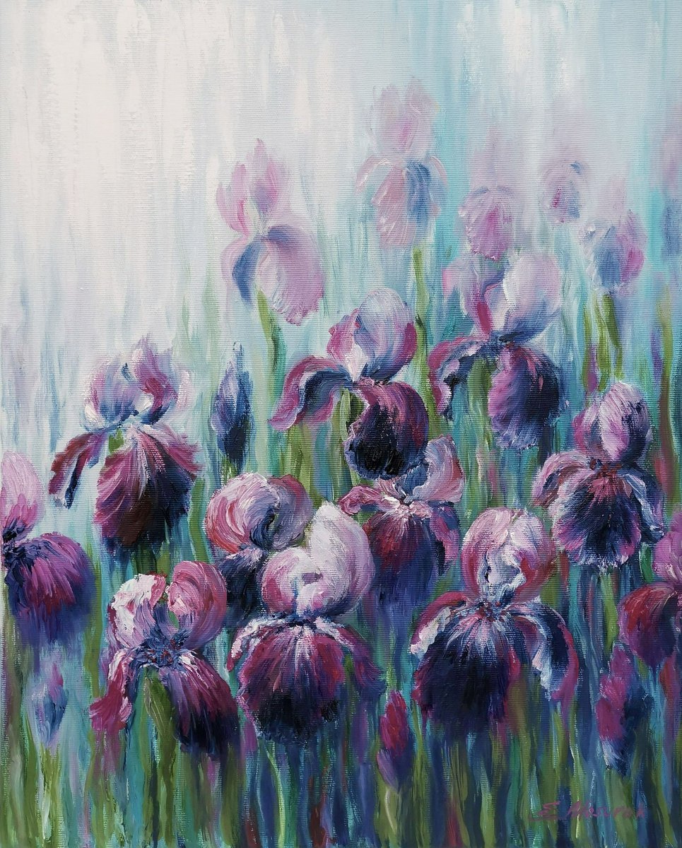 Iris painting by Elena Mosurak