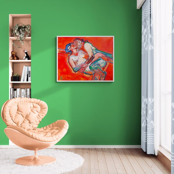 Entangled Figures in Red