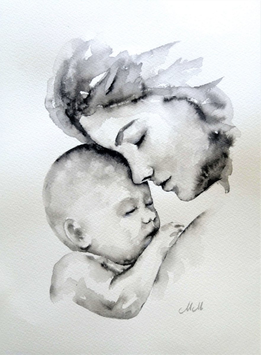 Maternal love VIII by Mateja Marinko