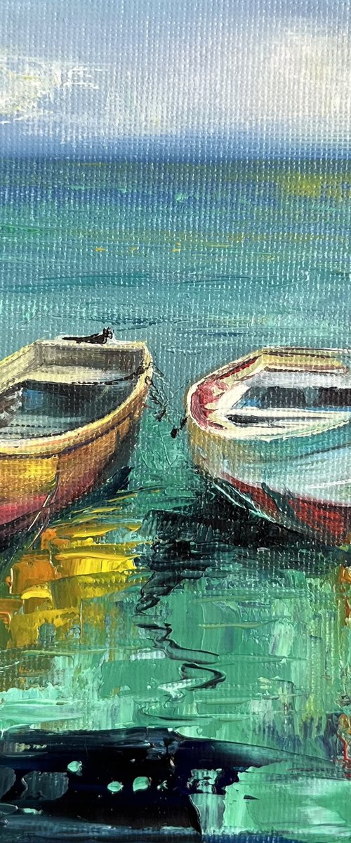Sea boats by Myroslava Denysyuk