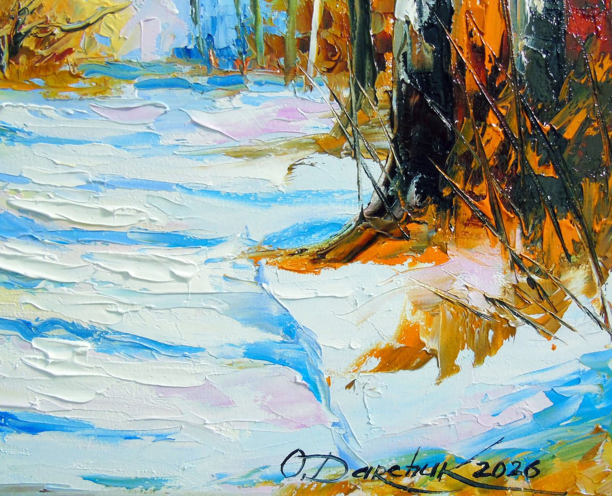 Birch Forest. First Snow By Olha Darchuk, 20 X 24, Artwork For Sale On Artfinder