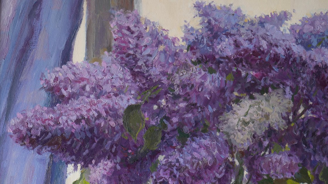 Lilacs Still Life Painting - ReStyleGraphic