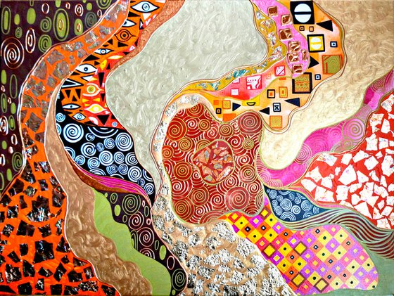 Adele dreams. Klimt abstract