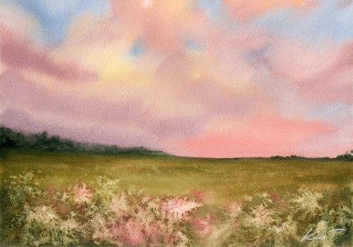 Pink horizon by Tetiana Koda