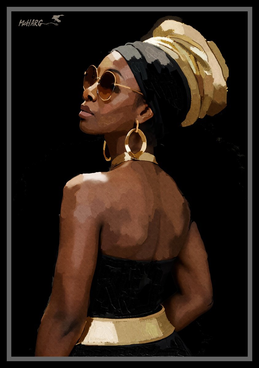 Impressionistic Portrait Painting By Joe Mcharg, 30 X 42, Modern Woman #5, Original Artwork