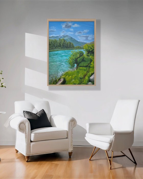 Banff original oil painting