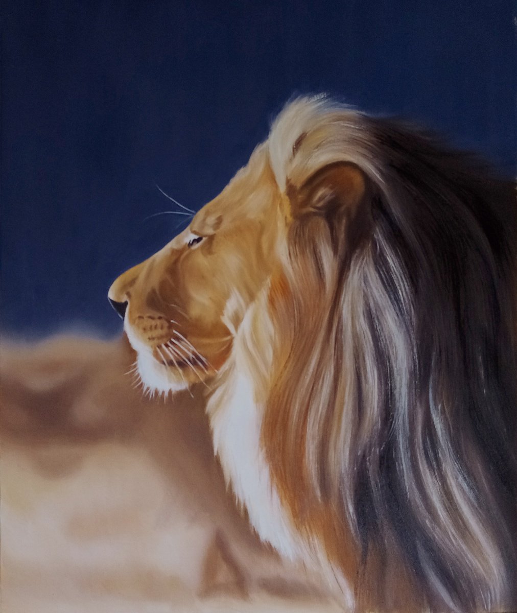 Photorealistic Oil Painting , The King By Simona Tsvetkova, 20 X 24, Artwork For Sale On Artfinder