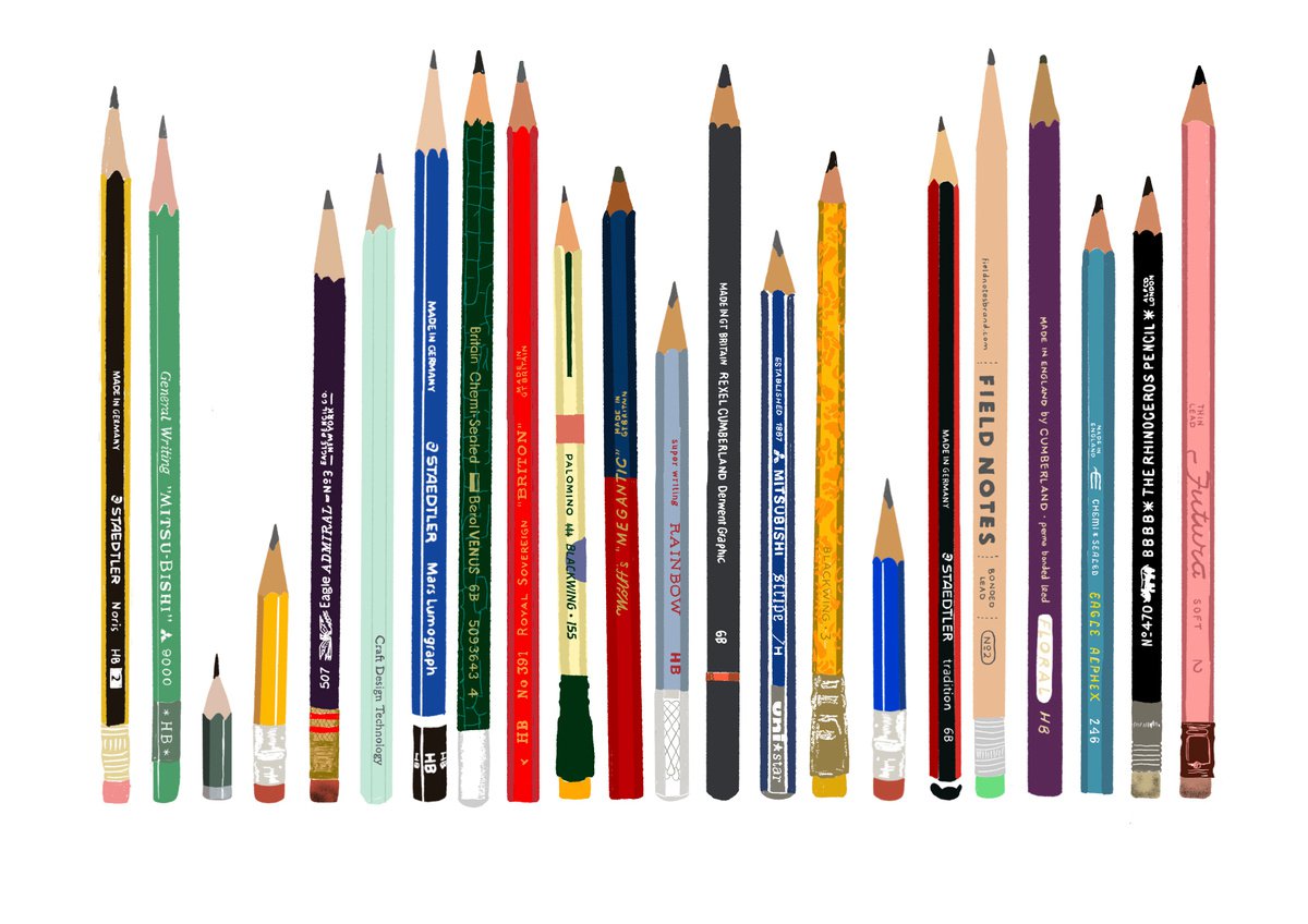 Pencils - limited-edition, giclee print by Design Smith