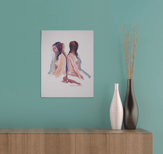 seated nude 2 poses