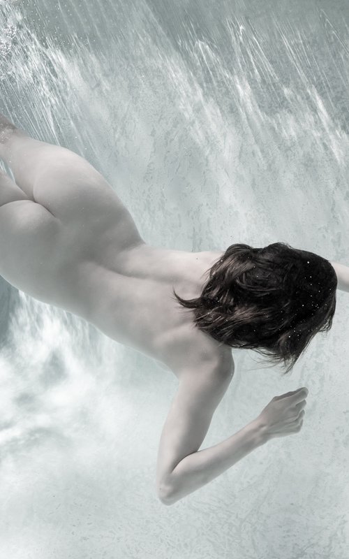 Sweet and Spicy - underwater nude photograph - print on paper by Alex Sher