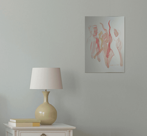 Standing female nude 3 poses