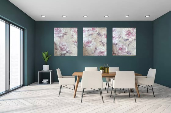 100x240cm / abstract painting / Silence 3 set