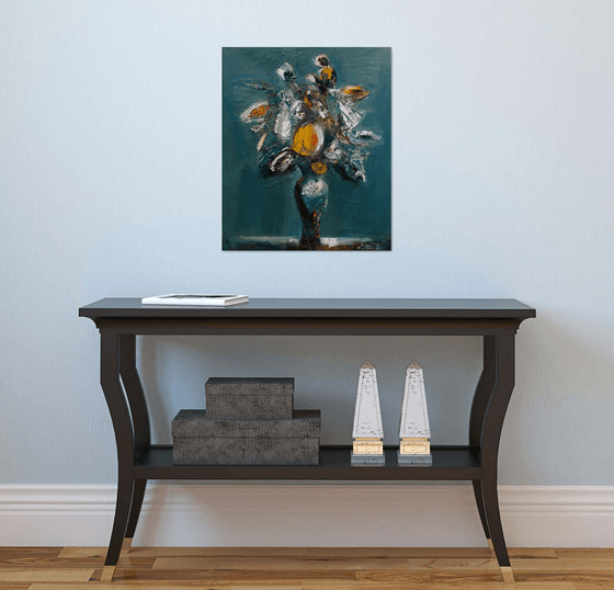Abstract flowers in vase-3