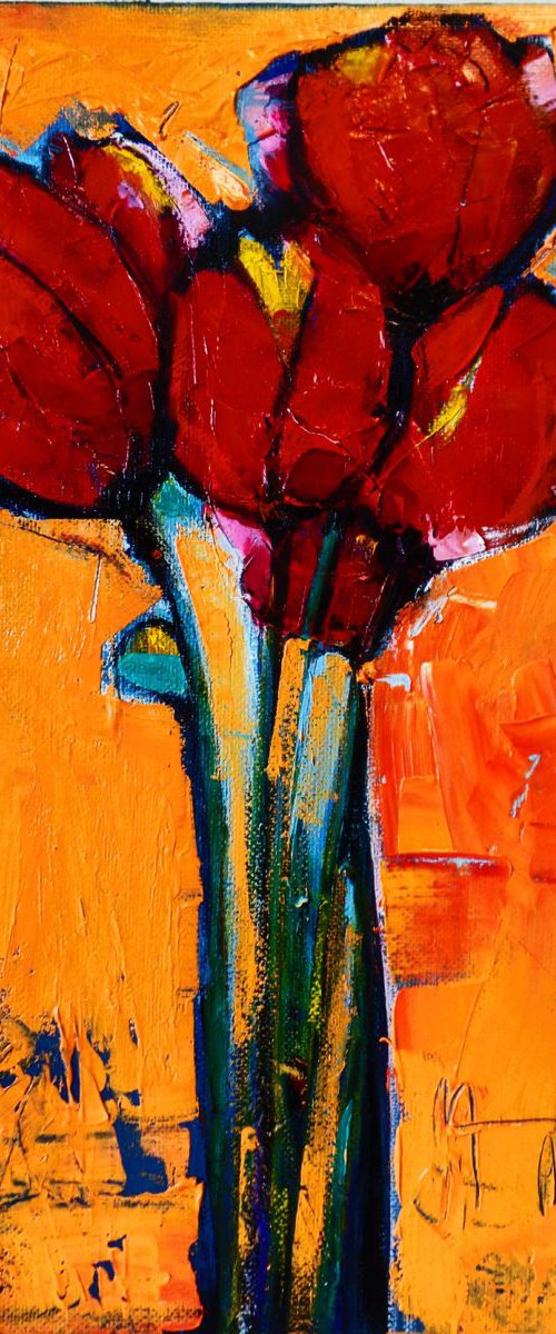 April Tulips by Irene Wilkes