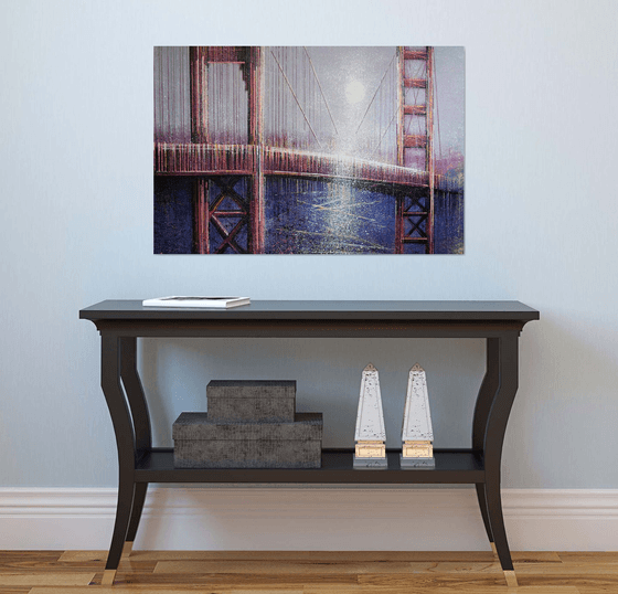 San Francisco - The Golden Gate Bridge Under Moonlight