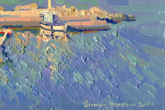 Fishing boats in the evening