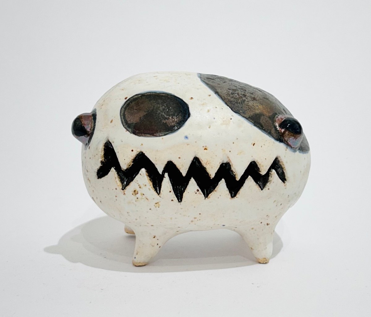 Expressive Animal Clay Sculpture By Viktor Zuk, 4 X 4", Fantasy Creation, Original Artwork