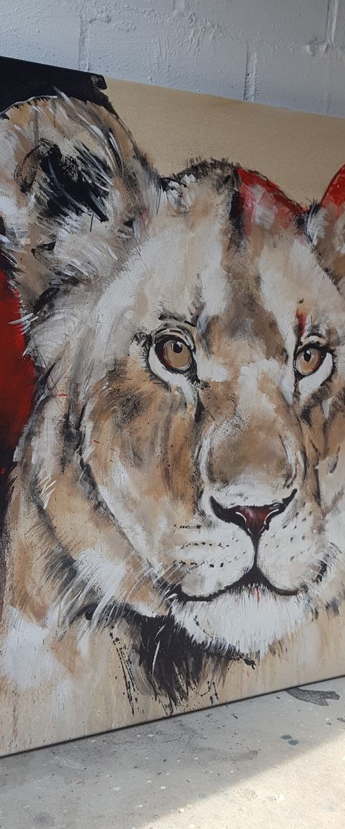 Big Cat #3 - Lioness - Series One of the big five by Stefanie Rogge