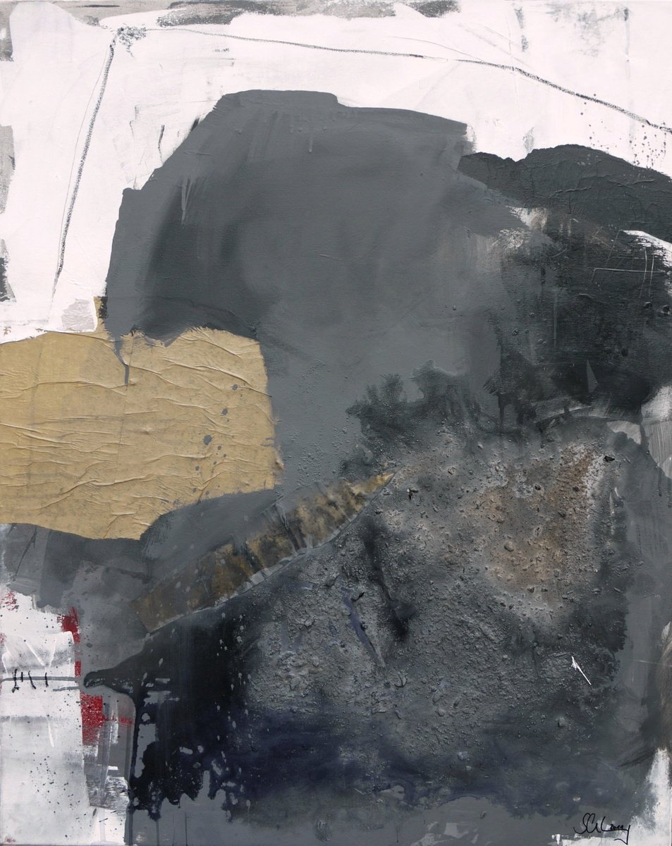 Abstract Acrylic Painting By Daniela Schweinsberg, 31 X 39, Lost Places #2, Original Artwork