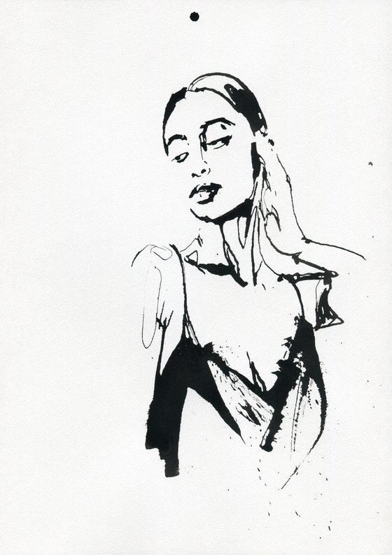 Woman ink portrait number 3