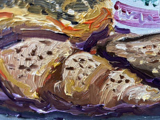 French Breakfast with Jam Still Life