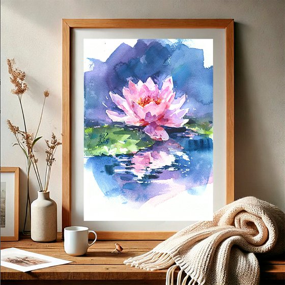 Pink Lotus Reflections