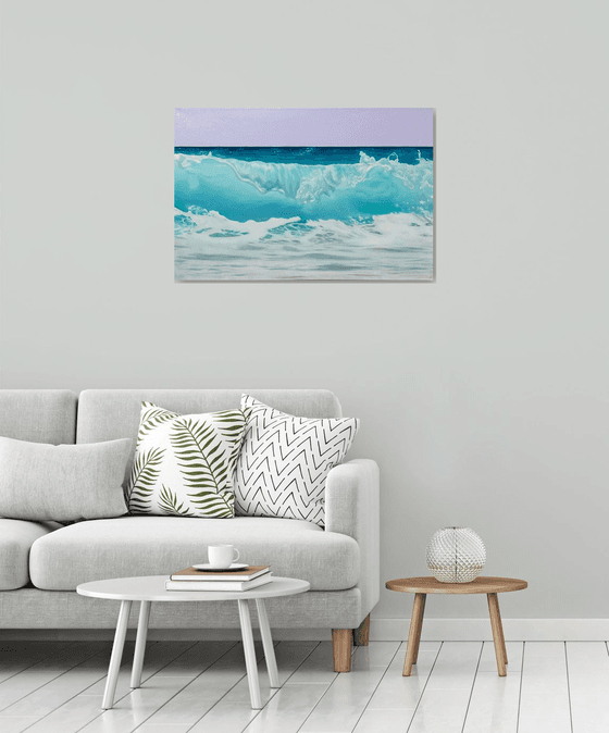 Teal Harmony. Ocean wave
