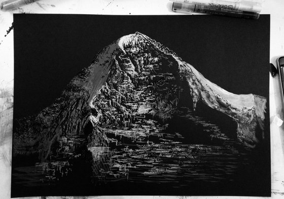 Eiger sketch (mountain north face)