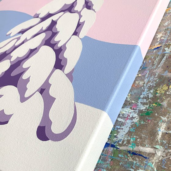 Snowy Tree in the Alpenglow Winter Landscape