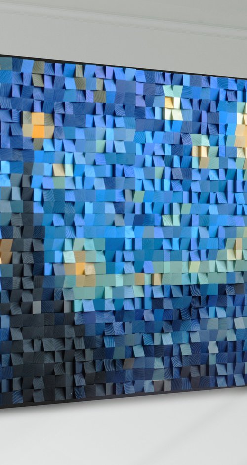 Wooden Art "The Starry Night" by Pix-n-Art