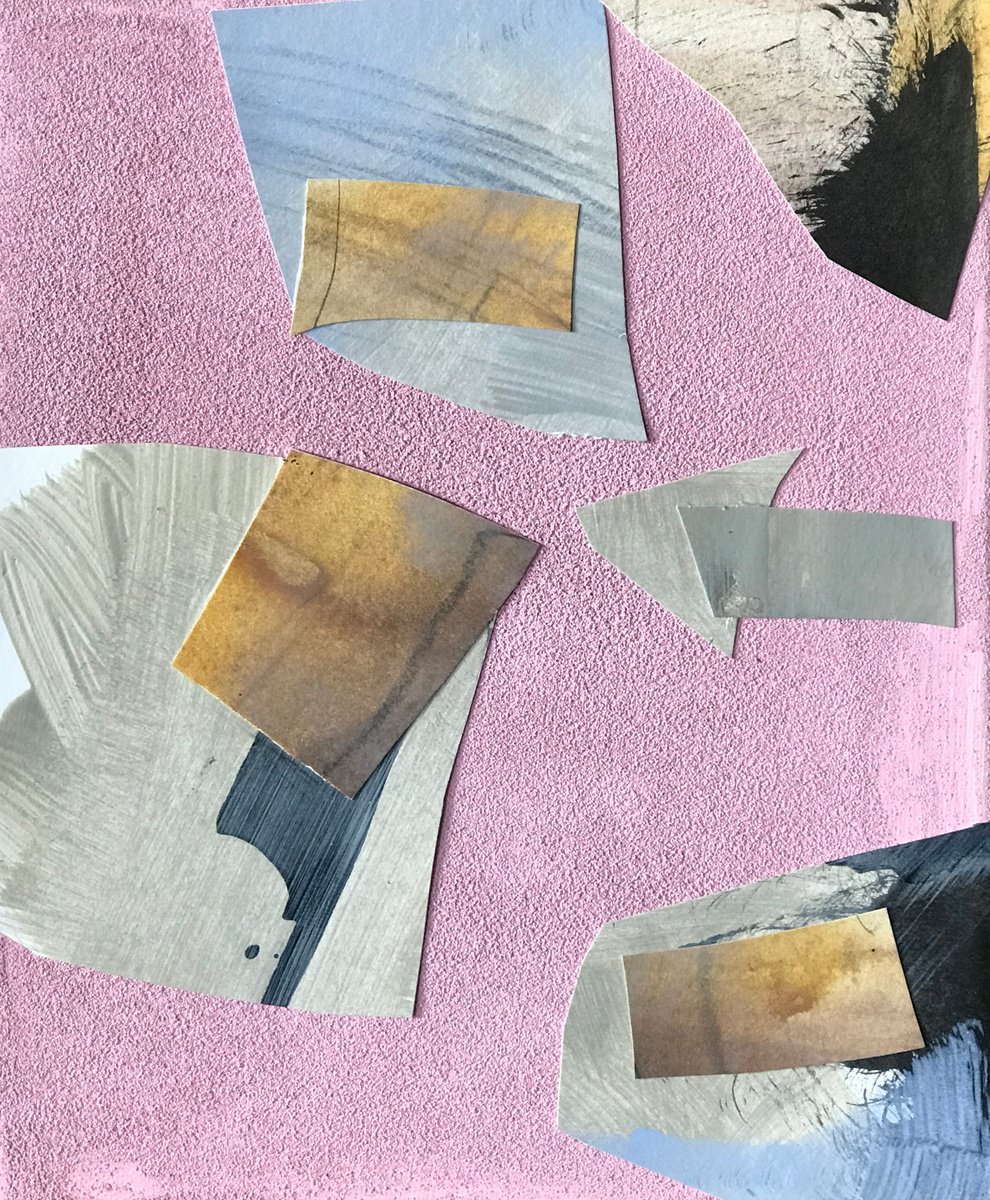 Organic Abstract Acrylic Painting By Kris Haas, 8 X 10", Pink Persuasion #1, Original Artwork